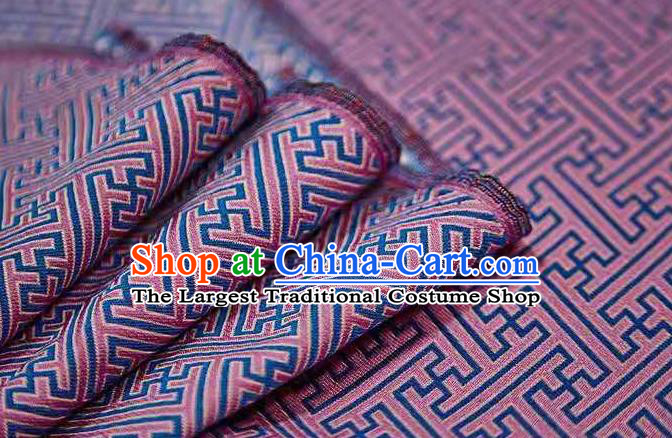 Chinese Classical Pattern Design Pink Song Brocade Fabric Asian Traditional Silk Material