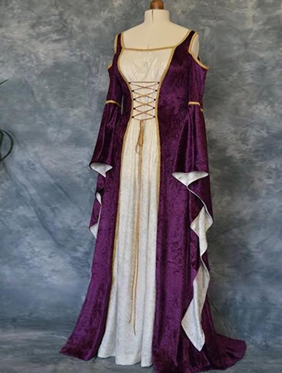 Top Grade European Traditional Court Purple Dress Modern Dance England ...