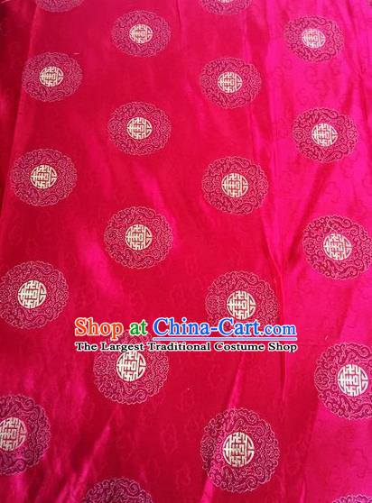 Asian Chinese Classical Clouds Pattern Design Red Silk Fabric Traditional Nanjing Brocade Material