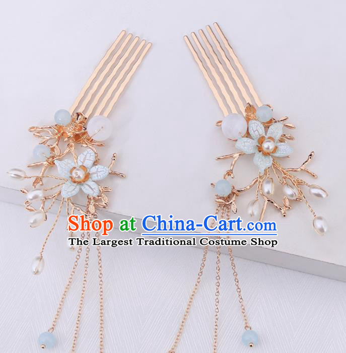 Chinese Traditional Ming Dynasty Hair Combs Hairpins Handmade Ancient Princess Hair Accessories for Women