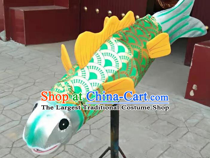Chinese Traditional Green Carp Lantern Handmade Lantern Festival Fish Lamp