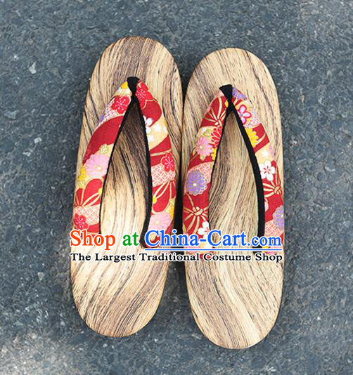 Traditional Thick Sole Japanese Geisha Dance Sandals Geta