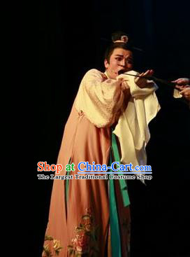 Chinese Yue Opera Shuang Jiao Jie Qin Childe Costumes and Headwear Shaoxing Opera Young Male Xiao Sheng Apparels Garment
