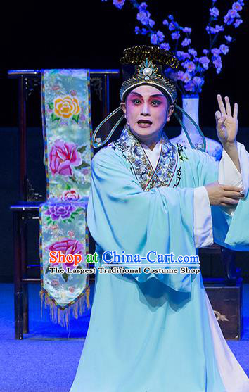 Yan Yan Chinese Sichuan Opera Young Male Li Weide Apparels Costumes and Headpieces Peking Opera Scholar Garment Xiaosheng Clothing