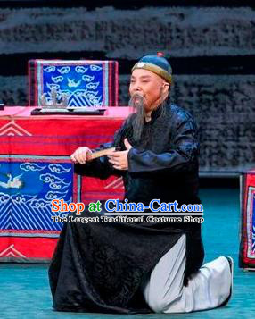 Scholar of Ba Shan Chinese Sichuan Opera Sun Dengke Apparels Costumes and Headpieces Peking Opera Elderly Male Garment Laosheng Clothing