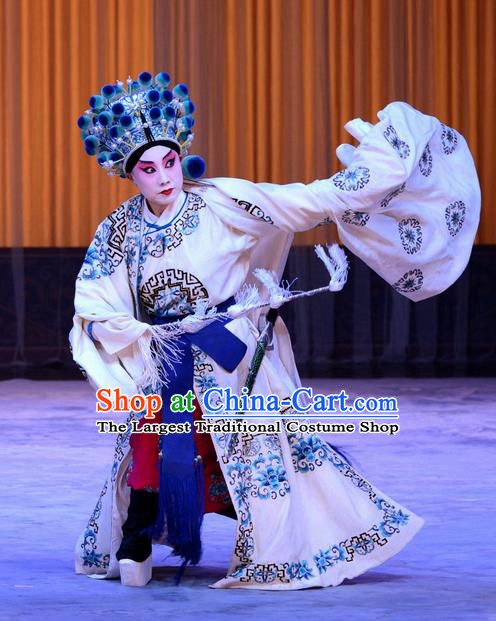 Da Ying Jie Lie Chinese Peking Opera Martial Man Garment Costumes and Headwear Beijing Opera Takefu Kuang Zhong Apparels Young Male Clothing