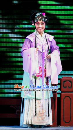 Chinese Sichuan Opera Highlights Hua Tan Garment Costumes and Headdress Fu Gui Rong Hua Traditional Peking Opera Hostess Rong Hua Dress Apparels