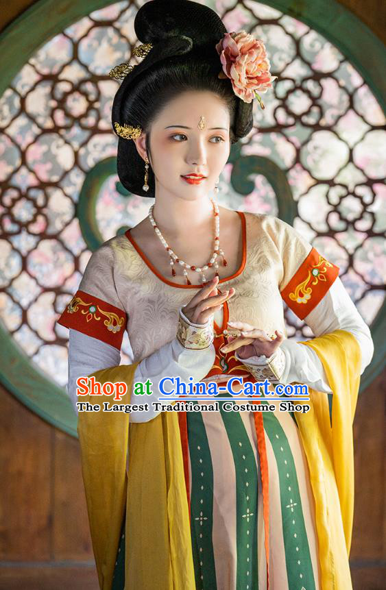 Tang Dynasty Green Lady Clothes Complete Set
