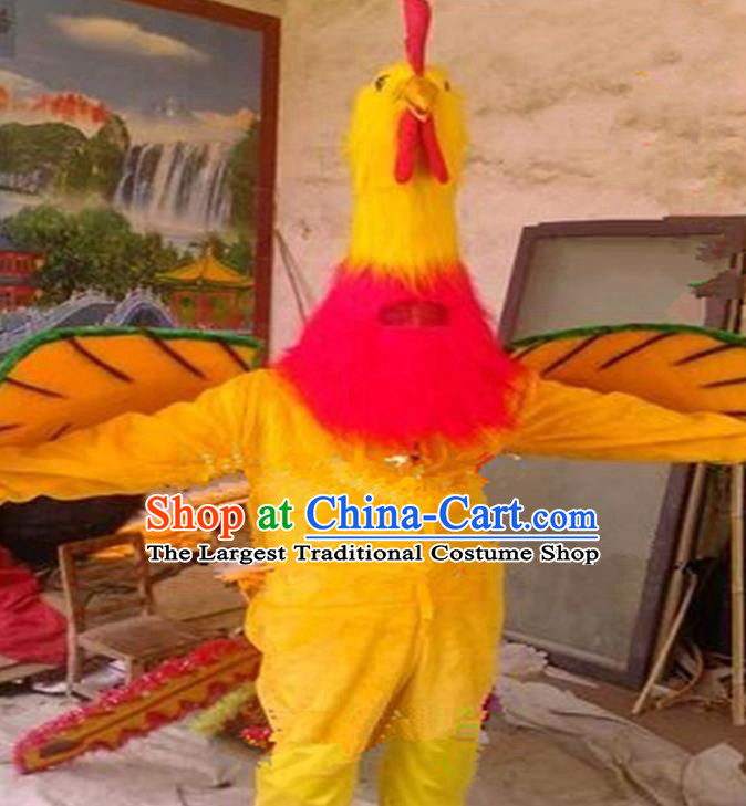Chinese Handmade Cosplay Phoenix Clothing New Year Performance Props Folk Dance Accessories Yangko Dance Costume