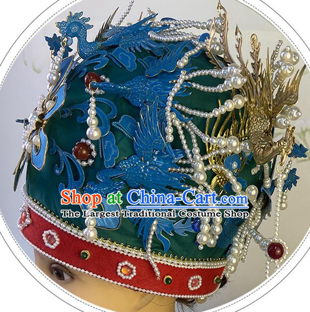 China Ancient Drama Wedding Headdress Ming Dynasty Noble Woman Phoenix Coronet Traditional Hanfu Hair Accessories