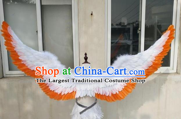 Custom Halloween Fancy Ball Back Accessories Carnival Parade Wear Miami Show Feathers Decorations Cosplay Deluxe Wings Catwalks Angel Props