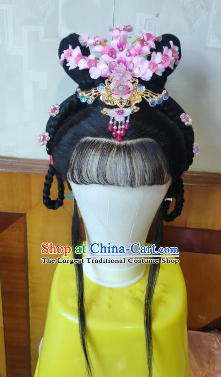 Chinese Beijing Opera Hua Tan Headpieces Traditional Opera Fairy Hair Accessories Shaoxing Opera Princess Hairpins