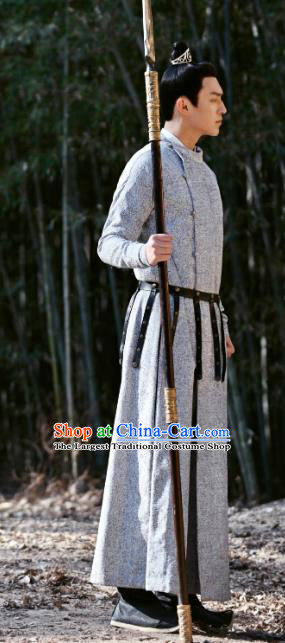 China Ancient Young Warrior Costumes TV Series Strange Tales of Tang Dynasty Lu Lingfeng Robes Traditional Swordsman Hanfu Clothing