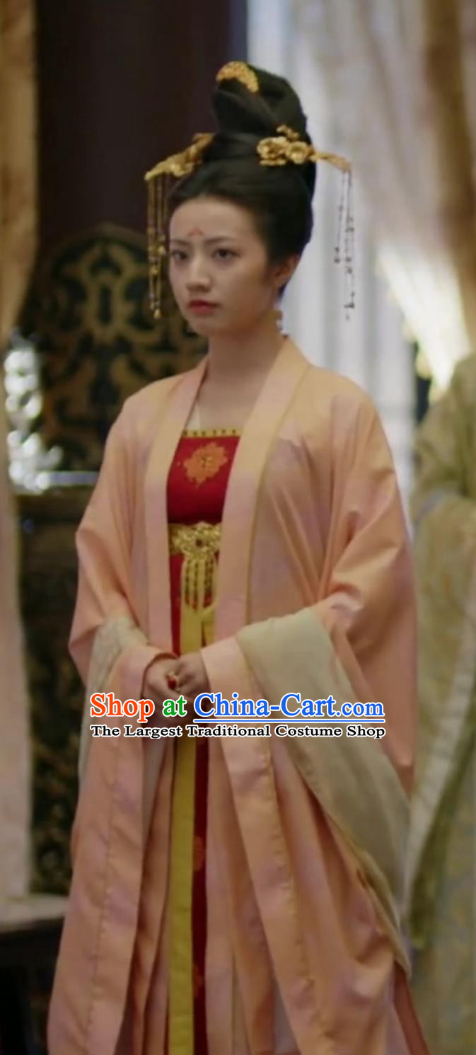 Chinese Traditional Tang Dynasty Court Woman Clothing TV Series The Promise of Chang An Princess Su Yu Ying Dress Ancient China Hanfu