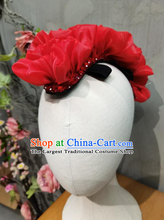 Chinese Folk Dance Headdress Haiyang Yangko Dance Headwear Stage Performance Headpiece