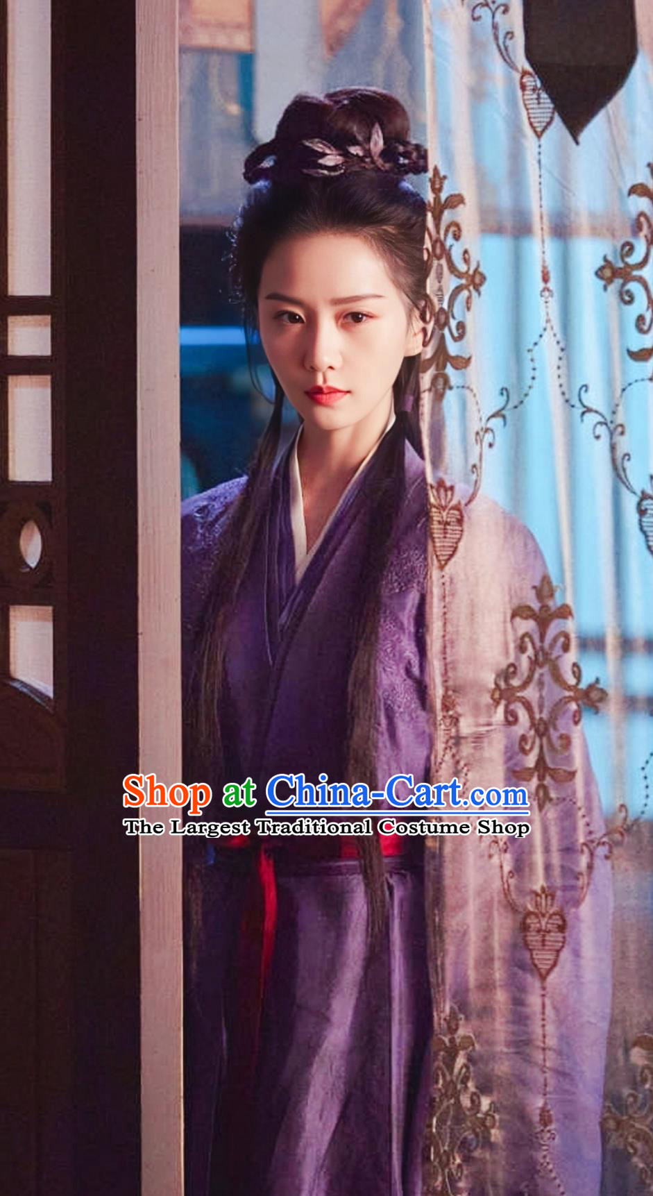 2023 TV Series A Journey To Love Female Assassin Ren Ru Yi Purple Dress China Ancient Super Heroine Clothing