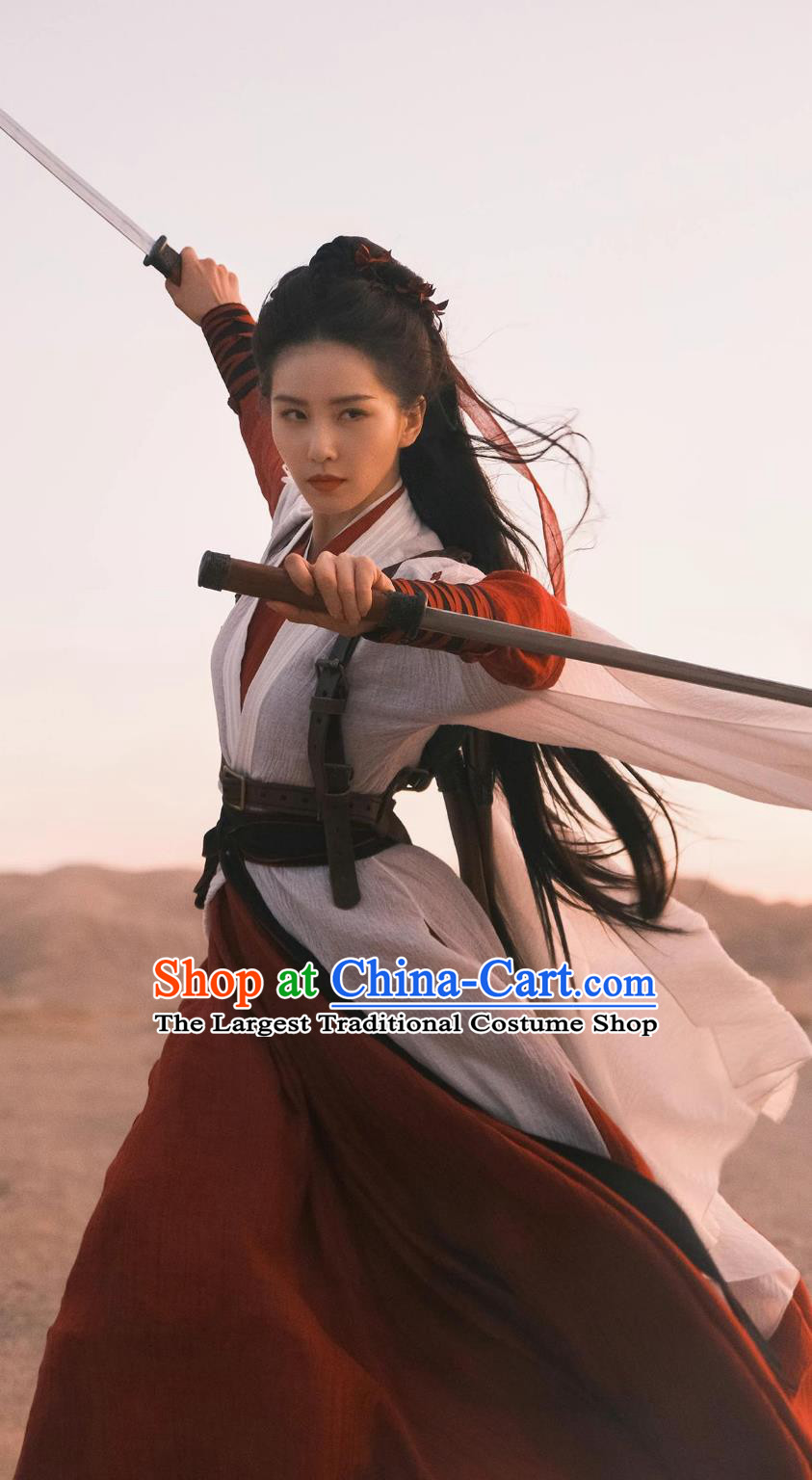 2023 TV Series A Journey To Love Swordswoman Ren Ru Yi Costume Ancient Chinese Female Assassin Clothing Wuxia Kungfu Garment