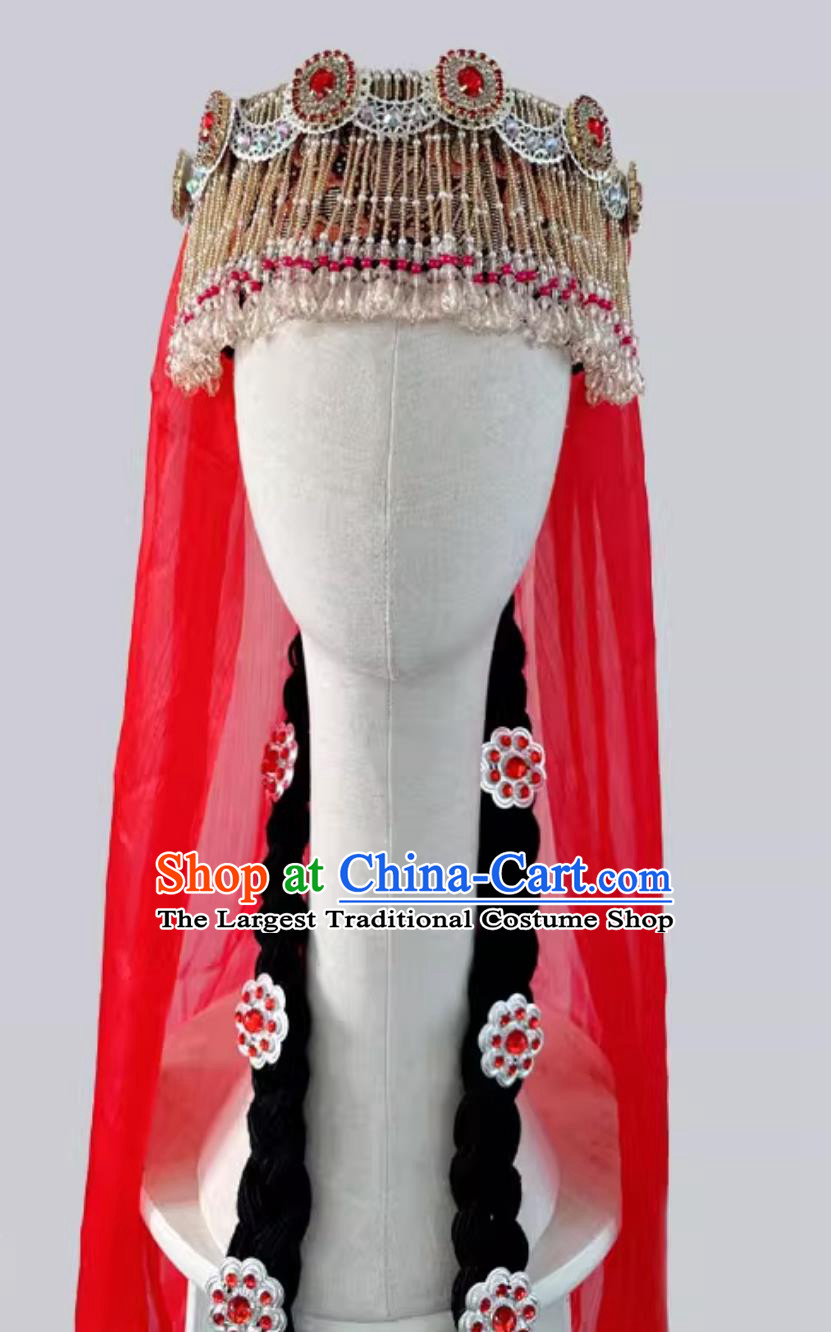 Tajik Dance Headdress Pamir Affection Performance Hat Eagle Dance Hair Ornaments
